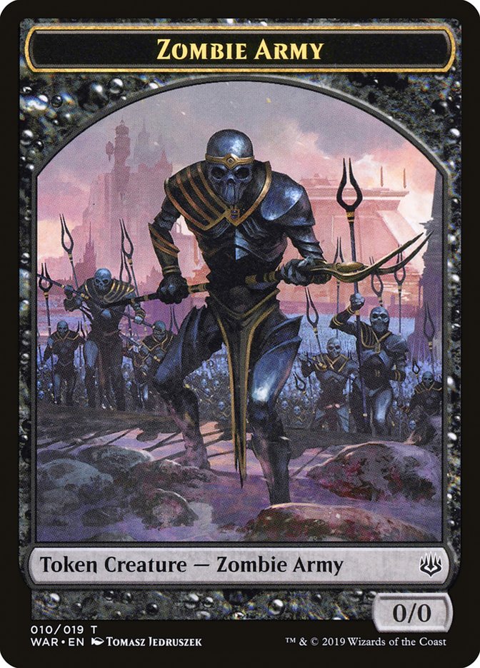 Zombie Army Token (010/019) [War of the Spark Tokens] | GrognardGamesBatavia