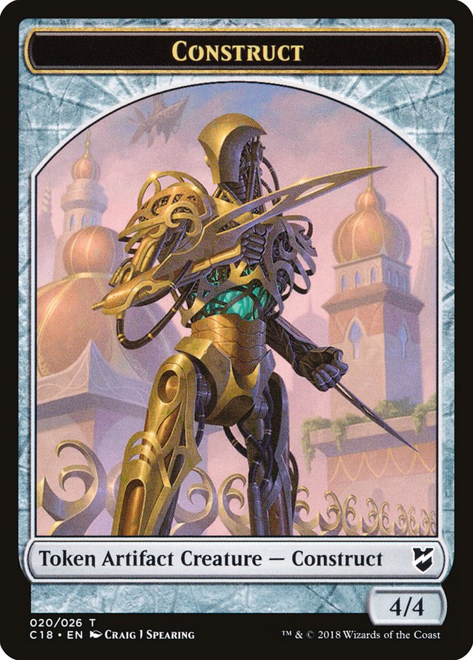 Myr (007) // Construct (020) Double-Sided Token [Commander 2018 Tokens] | GrognardGamesBatavia