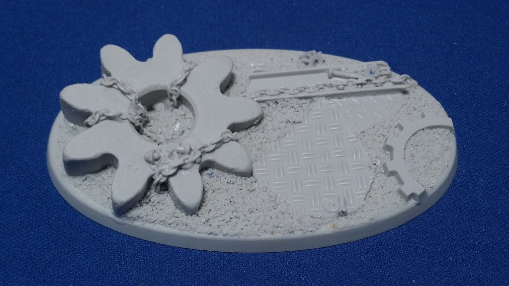 Elrik's Hobbies: Industrial Ruins Base Oval 90 x 52mm | GrognardGamesBatavia