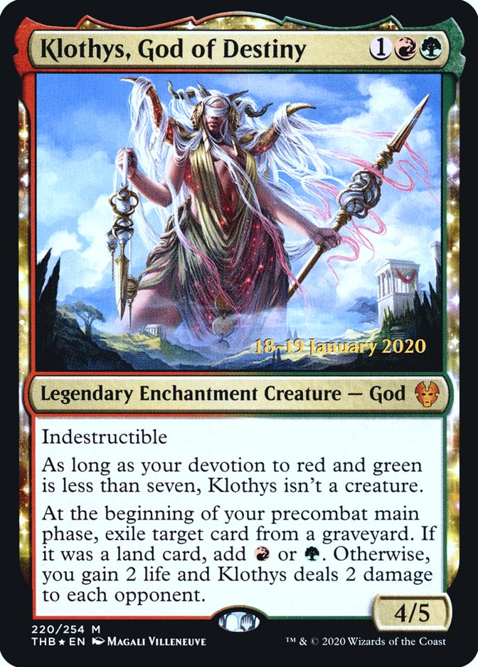 Klothys, God of Destiny [Theros Beyond Death Prerelease Promos] | GrognardGamesBatavia