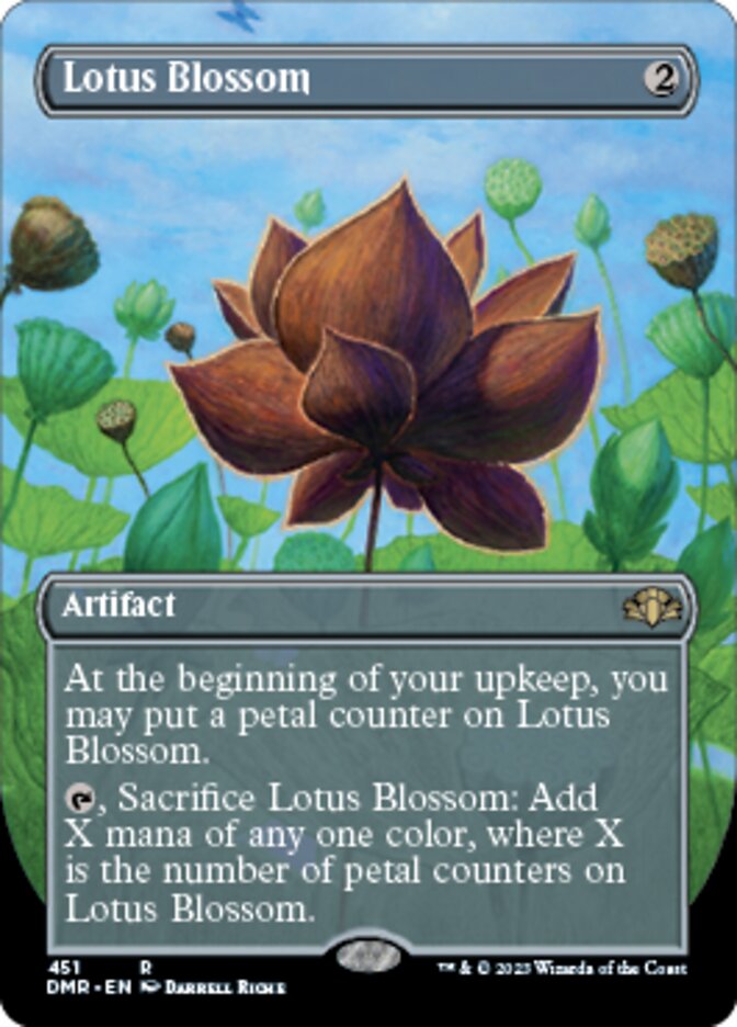 Lotus Blossom (Borderless Alternate Art) [Dominaria Remastered] | GrognardGamesBatavia