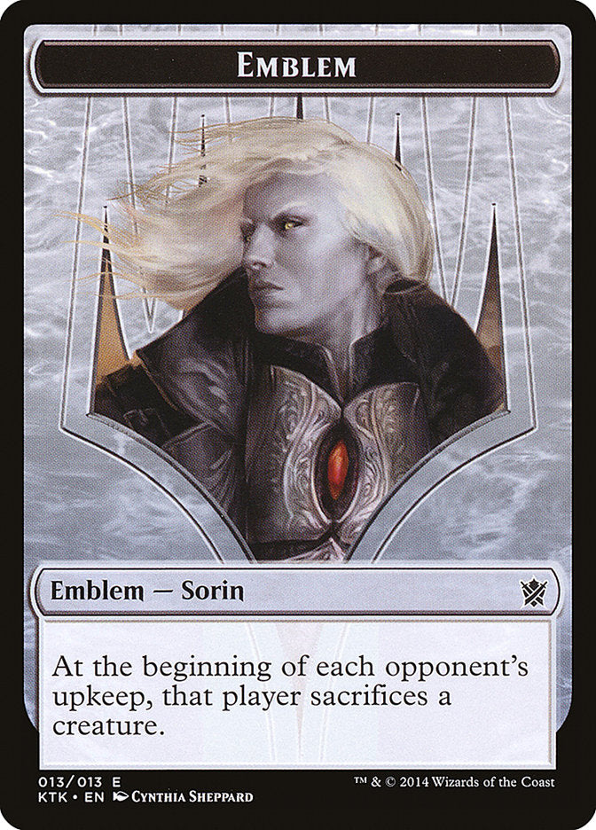 Sorin, Solemn Visitor Emblem [Khans of Tarkir Tokens] | GrognardGamesBatavia