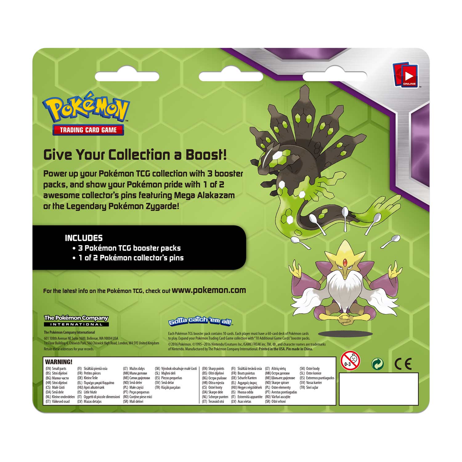 XY: Fates Collide - 3-Pack Pin Blister (Mega Alakazam) | GrognardGamesBatavia