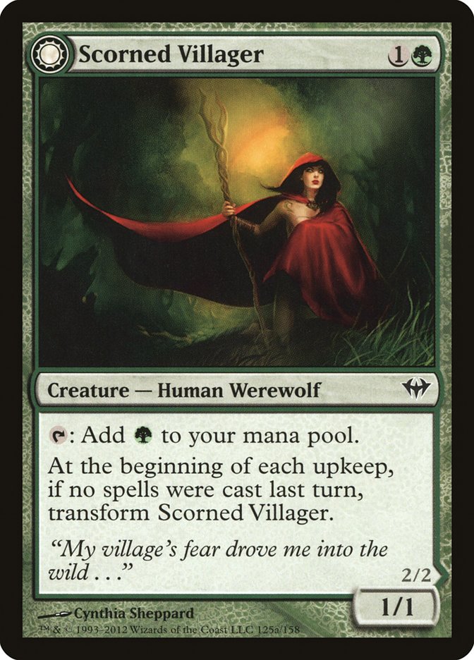 Scorned Villager // Moonscarred Werewolf [Dark Ascension] | GrognardGamesBatavia