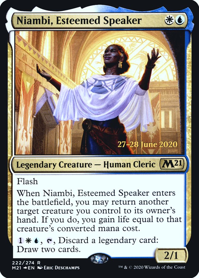 Niambi, Esteemed Speaker [Core Set 2021 Prerelease Promos] | GrognardGamesBatavia