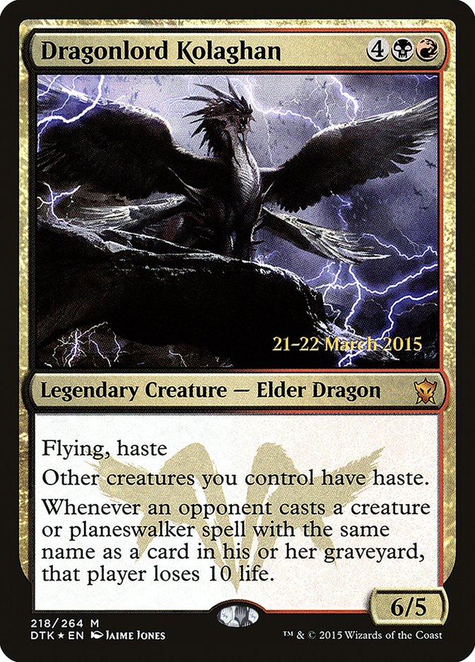 Dragonlord Kolaghan [Dragons of Tarkir Prerelease Promos] | GrognardGamesBatavia