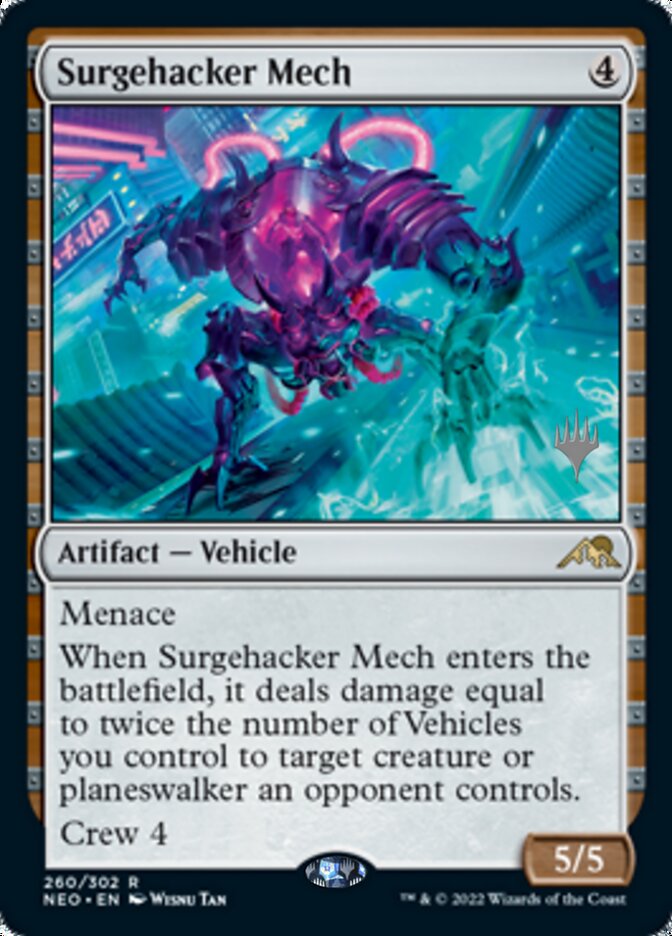 Surgehacker Mech (Promo Pack) [Kamigawa: Neon Dynasty Promos] | GrognardGamesBatavia