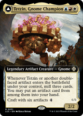 Tetzin, Gnome Champion // The Golden-Gear Colossus (Extended Art) [The Lost Caverns of Ixalan Commander] | GrognardGamesBatavia