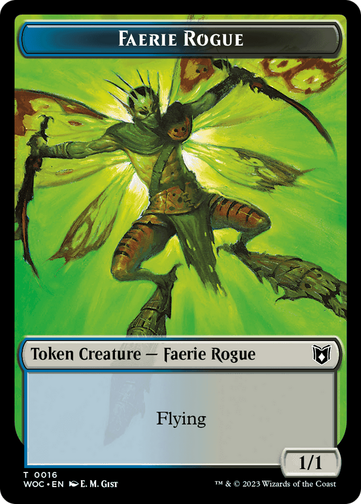 Faerie Rogue // Copy (0016) Double-Sided Token [Wilds of Eldraine Commander Tokens] | GrognardGamesBatavia