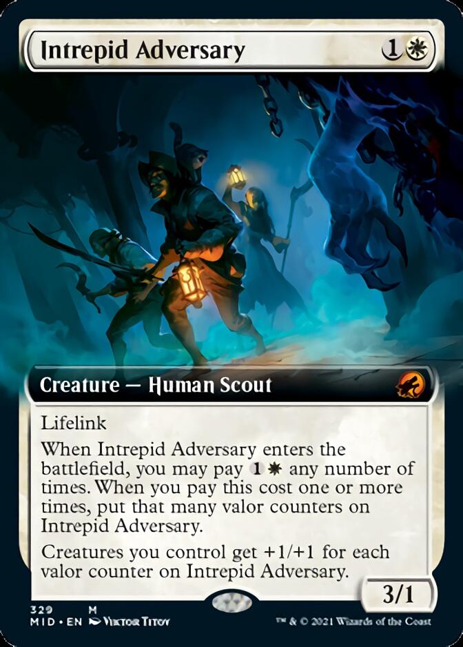 Intrepid Adversary (Extended Art) [Innistrad: Midnight Hunt] | GrognardGamesBatavia