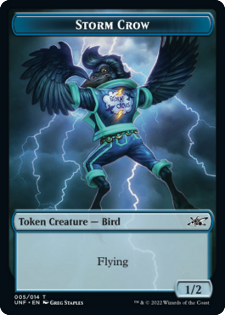 Cat // Storm Crow Double-Sided Token [Unfinity Tokens] | GrognardGamesBatavia