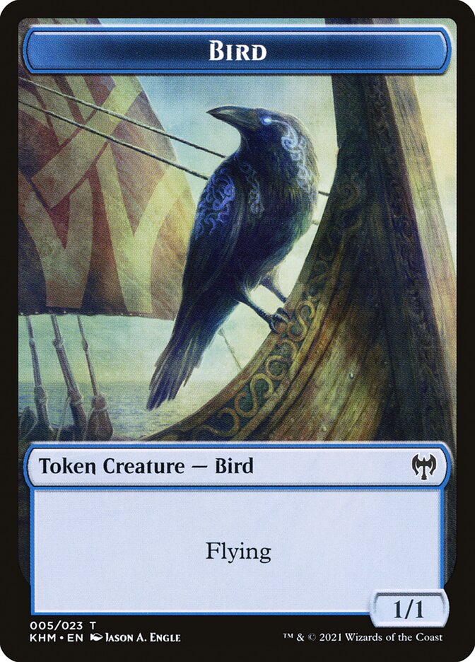 Treasure // Bird Double-Sided Token [Kaldheim Tokens] | GrognardGamesBatavia