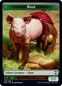 Boar // Spirit Double-Sided Token [Kaldheim Commander Tokens] | GrognardGamesBatavia