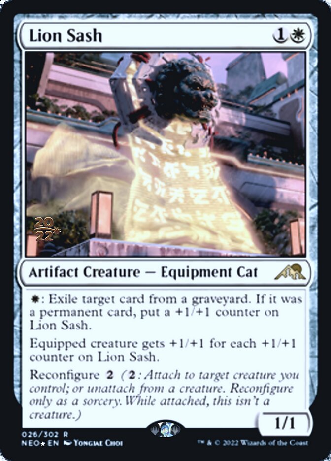 Lion Sash [Kamigawa: Neon Dynasty Prerelease Promos] | GrognardGamesBatavia