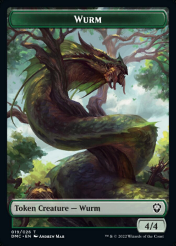 Wurm Token [Dominaria United Commander Tokens] | GrognardGamesBatavia