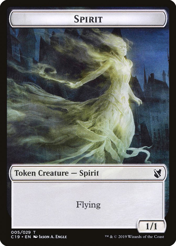 Spirit Token [Commander 2019 Tokens] | GrognardGamesBatavia