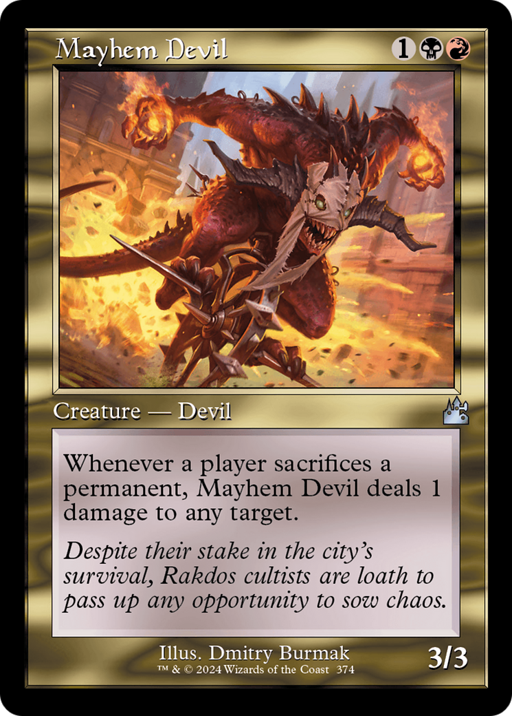 Mayhem Devil (Retro Frame) [Ravnica Remastered] | GrognardGamesBatavia