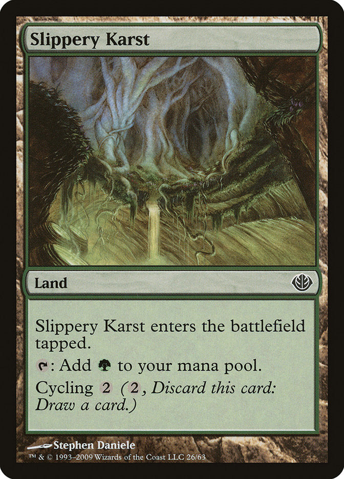 Slippery Karst [Duel Decks: Garruk vs. Liliana] | GrognardGamesBatavia