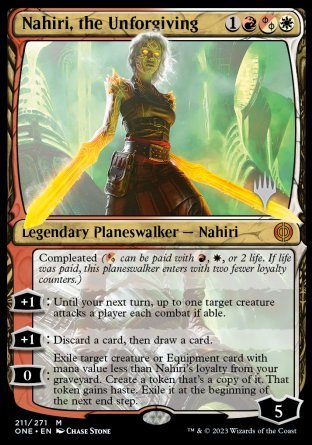 Nahiri, the Unforgiving (Promo Pack) [Phyrexia: All Will Be One Promos] | GrognardGamesBatavia