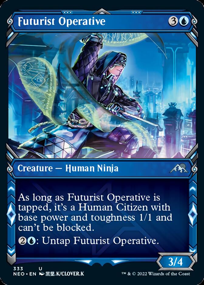 Futurist Operative (Showcase Ninja) [Kamigawa: Neon Dynasty] | GrognardGamesBatavia