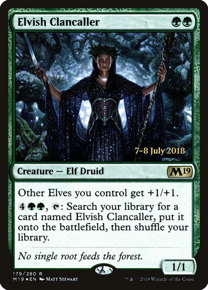 Elvish Clancaller [Core Set 2019 Prerelease Promos] | GrognardGamesBatavia