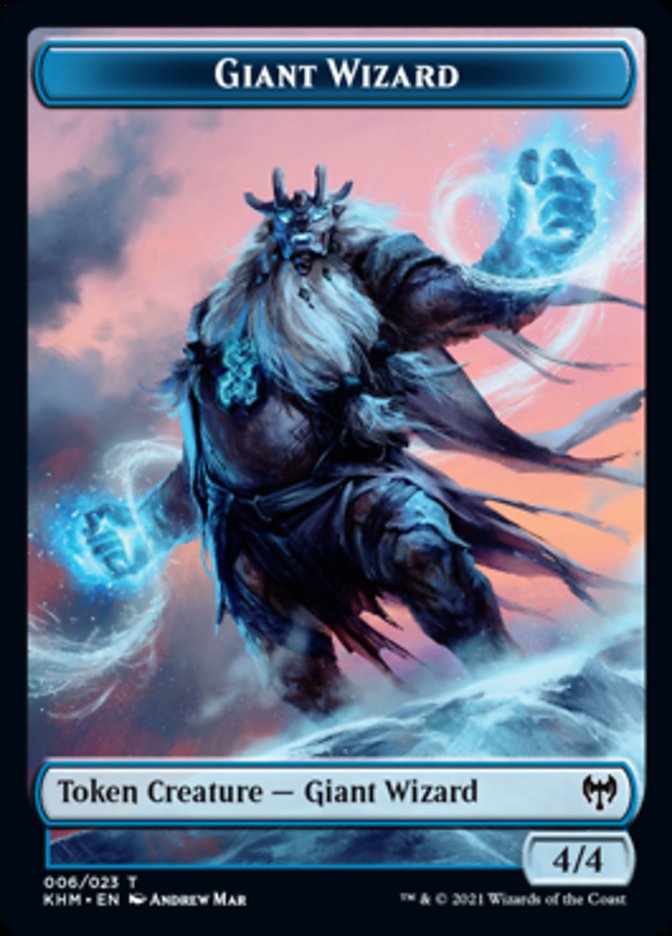 Giant Wizard Token [Kaldheim Tokens] | GrognardGamesBatavia