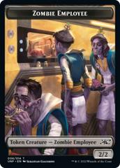 Zombie Employee // Storm Crow Double-Sided Token [Unfinity Tokens] | GrognardGamesBatavia