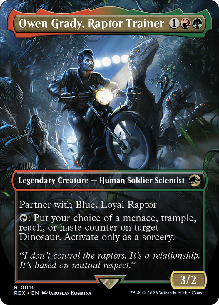 Owen Grady, Raptor Trainer (Borderless) [Jurassic World Collection] | GrognardGamesBatavia