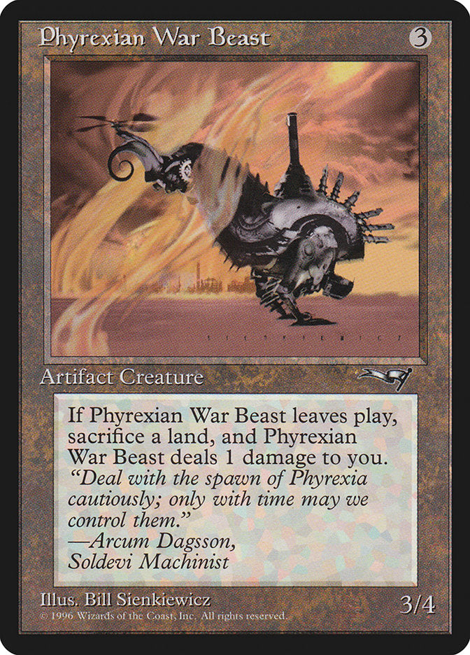 Phyrexian War Beast (Signature on Right) [Alliances] | GrognardGamesBatavia