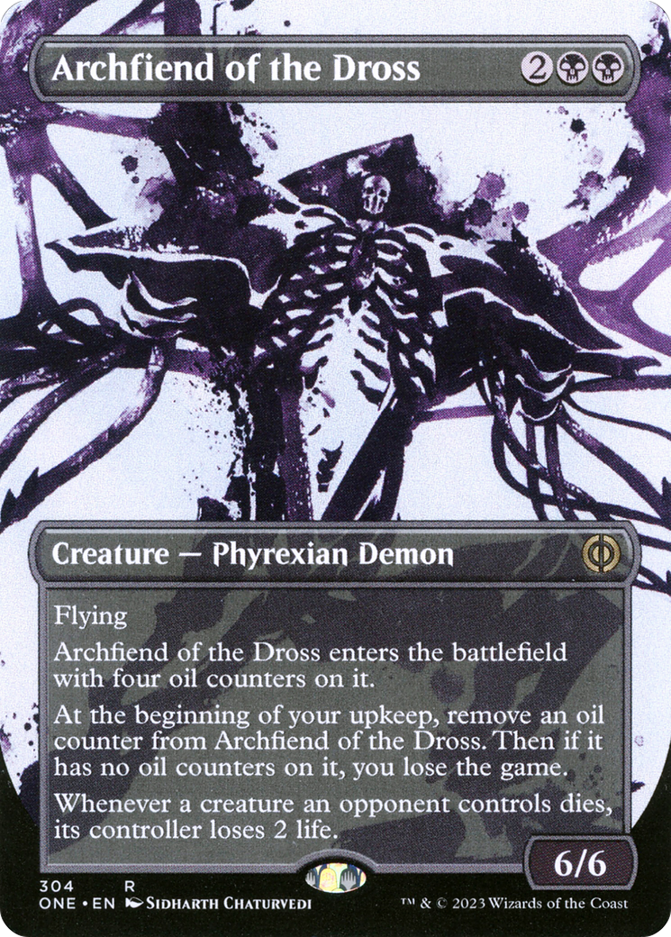 Archfiend of the Dross (Borderless Ichor) [Phyrexia: All Will Be One] | GrognardGamesBatavia