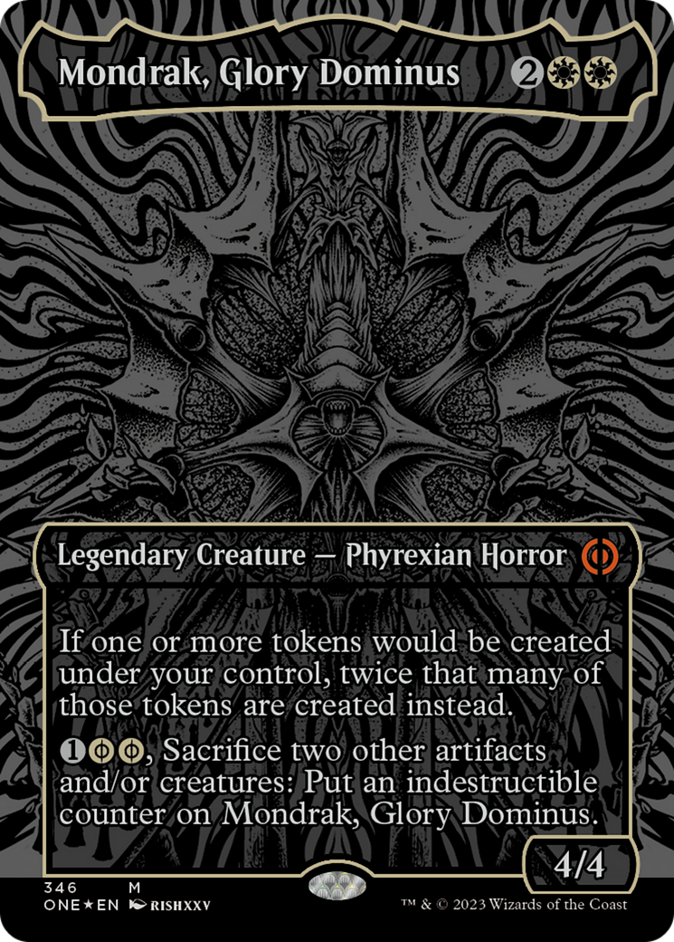 Mondrak, Glory Dominus (Oil Slick Raised Foil) [Phyrexia: All Will Be One] | GrognardGamesBatavia