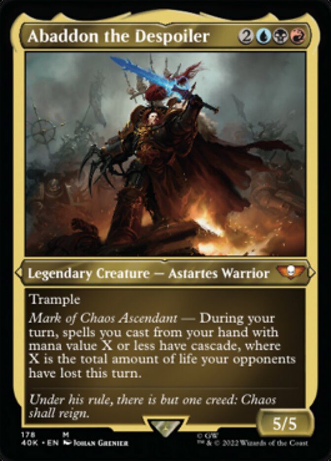 Abaddon the Despoiler (Display Commander) (Surge Foil) [Universes Beyond: Warhammer 40,000] | GrognardGamesBatavia