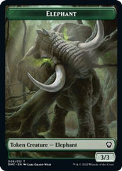 Elephant // Treasure Double-Sided Token [Dominaria United Commander Tokens] | GrognardGamesBatavia
