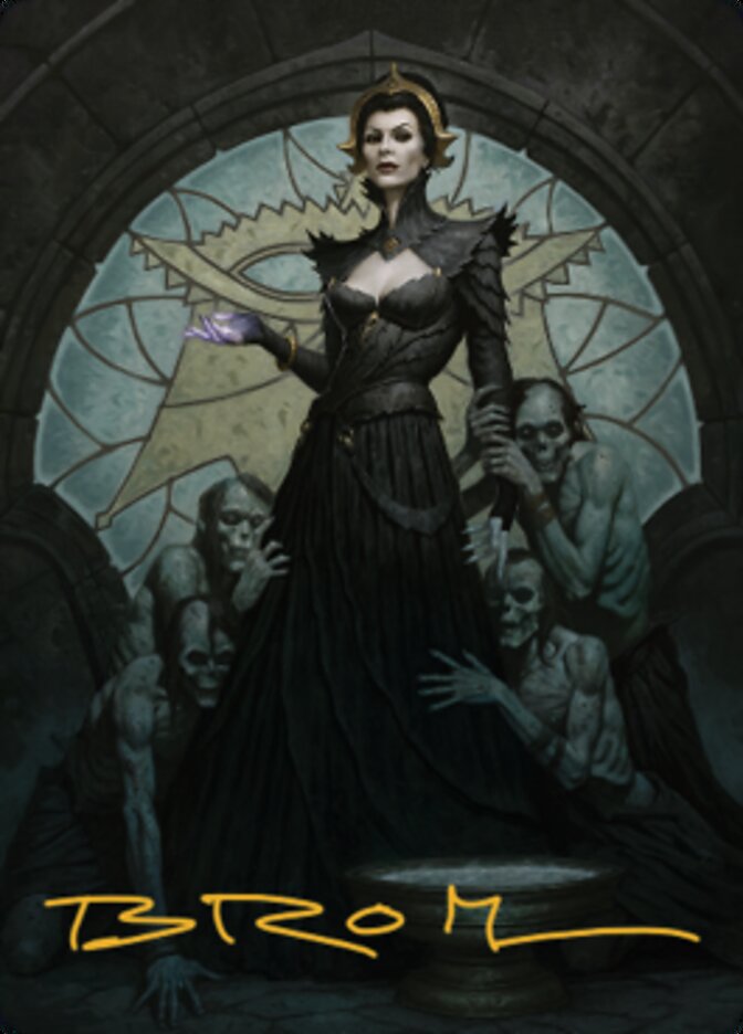 Liliana of the Veil Art Card (Gold-Stamped Signature) [Dominaria United Art Series] | GrognardGamesBatavia