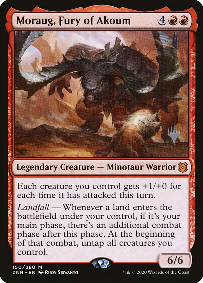 Moraug, Fury of Akoum (Promo Pack) [Zendikar Rising Promos] | GrognardGamesBatavia