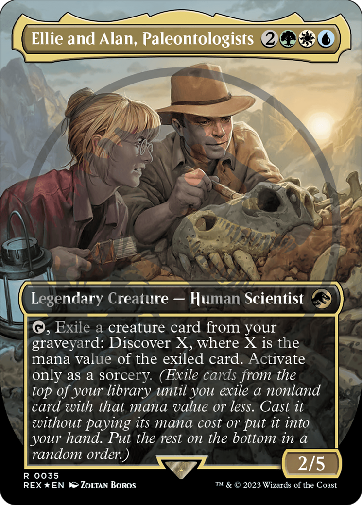 Ellie and Alan, Paleontologists Emblem (Borderless) [Jurassic World Collection Tokens] | GrognardGamesBatavia