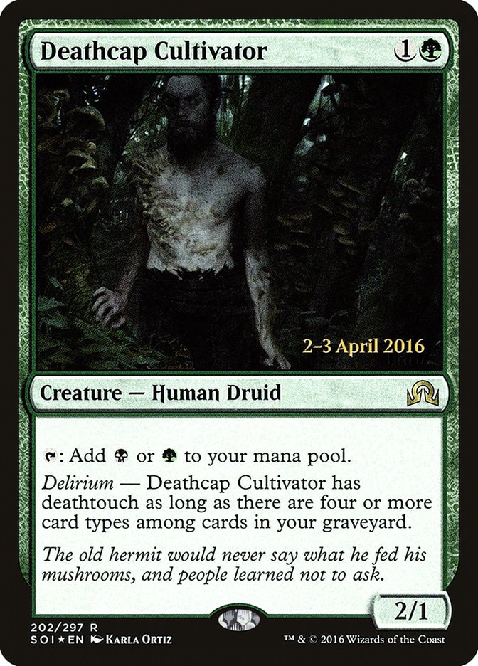 Deathcap Cultivator [Shadows over Innistrad Prerelease Promos] | GrognardGamesBatavia