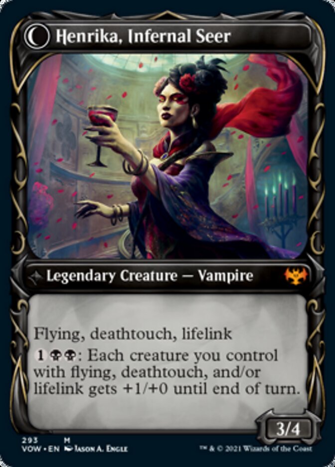 Henrika Domnathi // Henrika, Infernal Seer (Showcase Fang Frame) [Innistrad: Crimson Vow] | GrognardGamesBatavia