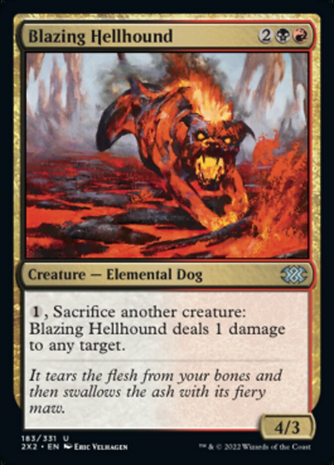 Blazing Hellhound [Double Masters 2022] | GrognardGamesBatavia