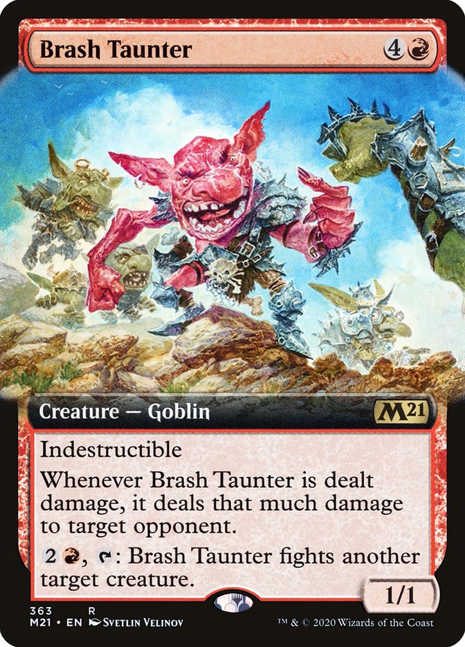 Brash Taunter (Extended Art) [Core Set 2021] | GrognardGamesBatavia