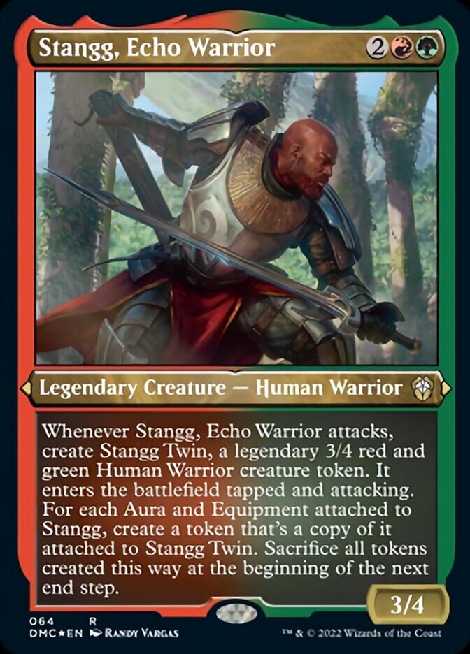 Stangg, Echo Warrior (Foil Etched) [Dominaria United Commander] | GrognardGamesBatavia