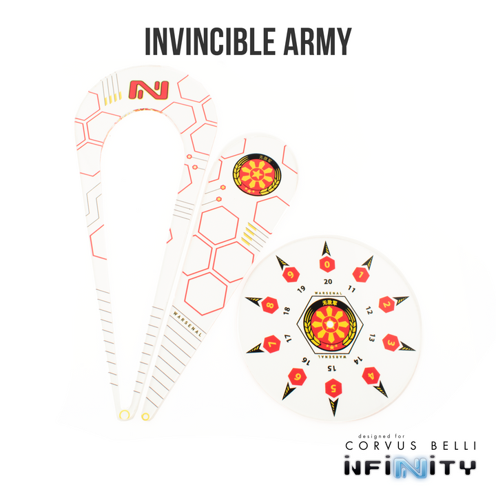 Infinity Warsenal Template Set: Invincible Army | GrognardGamesBatavia