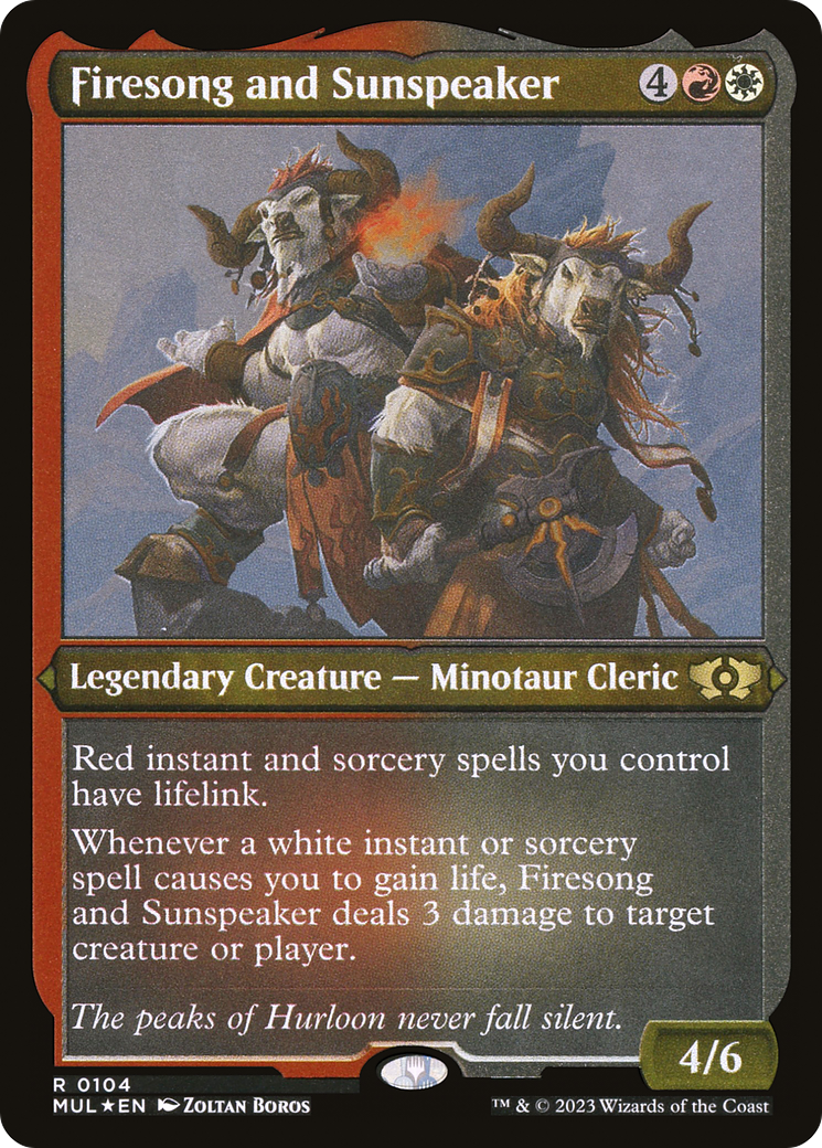 Firesong and Sunspeaker (Foil Etched) [Multiverse Legends] | GrognardGamesBatavia