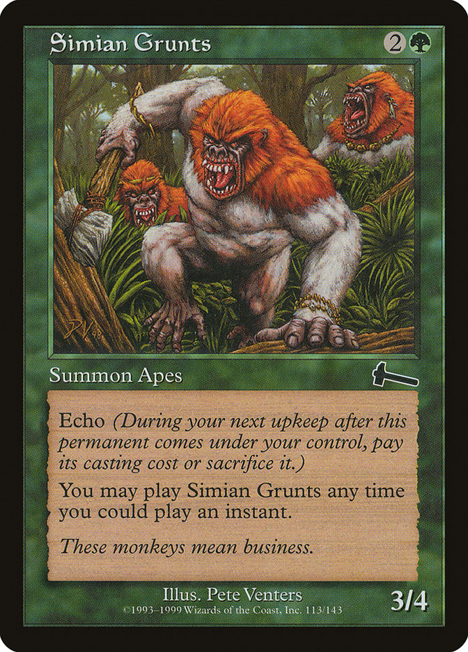 Simian Grunts [Urza's Legacy] | GrognardGamesBatavia