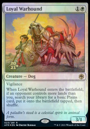 Loyal Warhound [Dungeons & Dragons: Adventures in the Forgotten Realms Prerelease Promos] | GrognardGamesBatavia