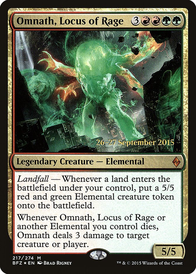 Omnath, Locus of Rage [Battle for Zendikar Prerelease Promos] | GrognardGamesBatavia