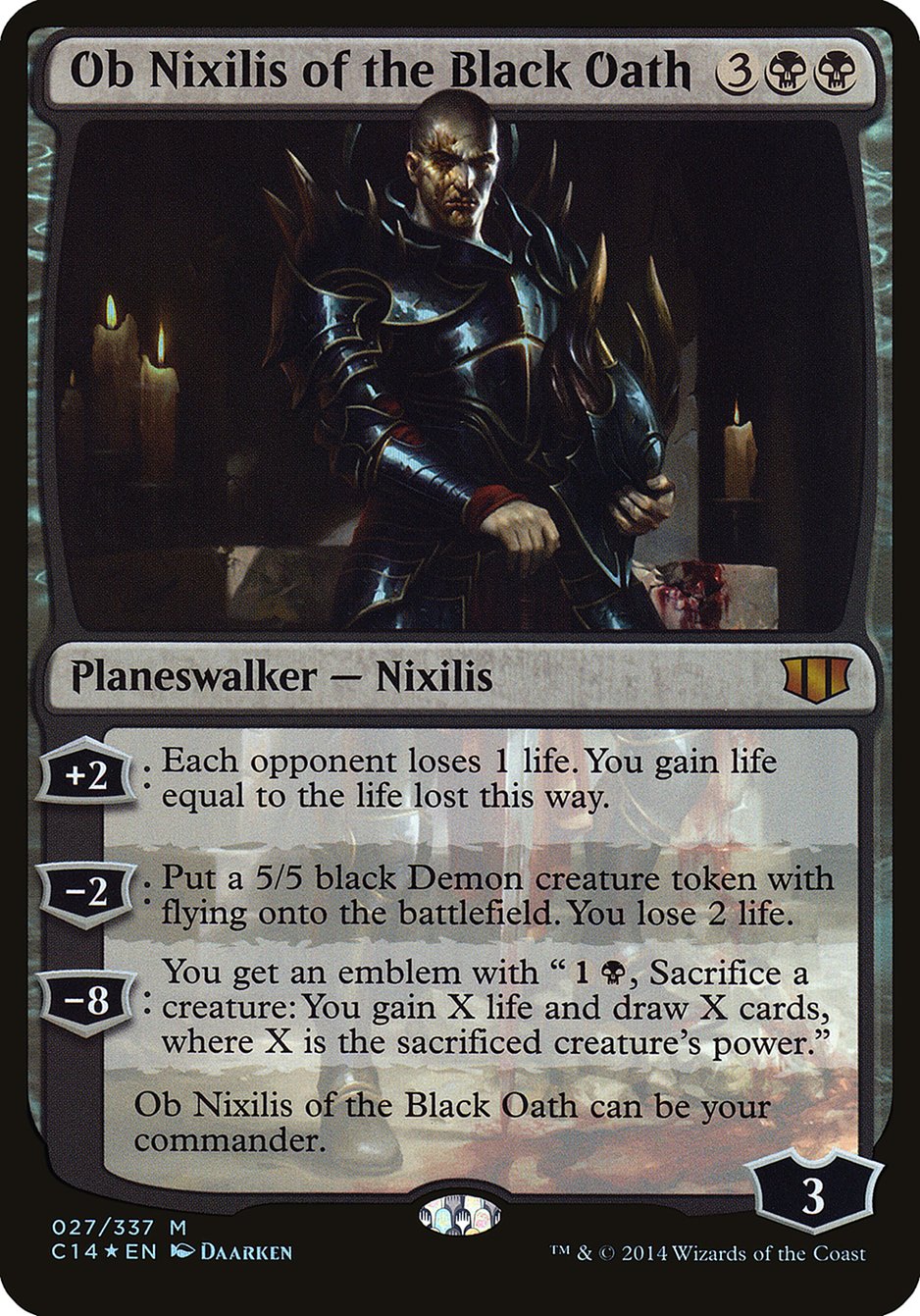 Ob Nixilis of the Black Oath (Oversized) [Commander 2014 Oversized] | GrognardGamesBatavia