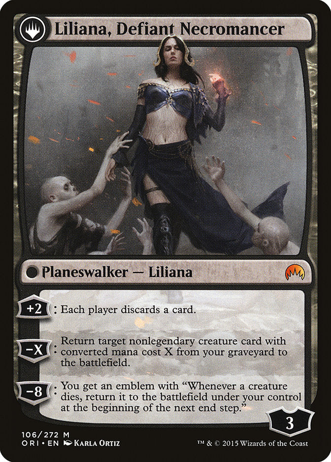 Liliana, Heretical Healer // Liliana, Defiant Necromancer [Magic Origins] | GrognardGamesBatavia