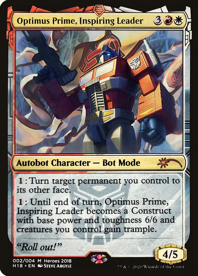 Optimus Prime, Inspiring Leader [Heroes of the Realm 2018] | GrognardGamesBatavia