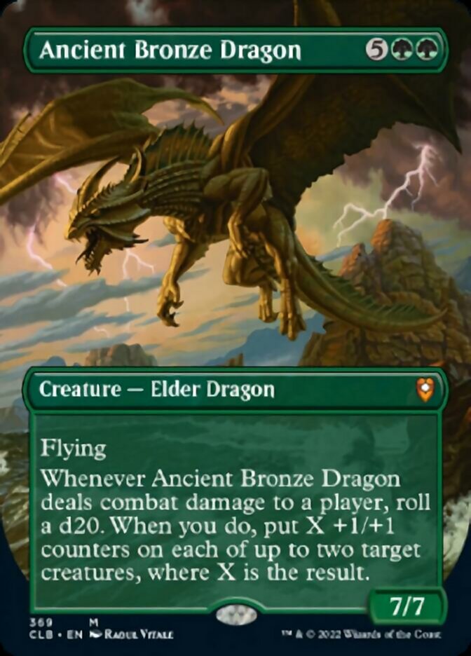 Ancient Bronze Dragon (Borderless Alternate Art) [Commander Legends: Battle for Baldur's Gate] | GrognardGamesBatavia